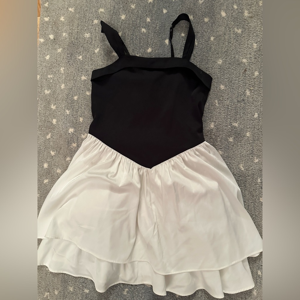 Abercrombie kids color block black white dress size 11-12